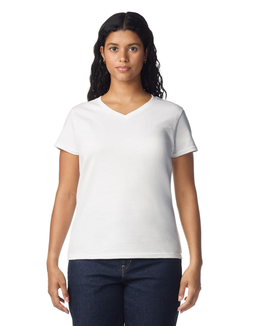 Custom T-Shirt Women's Heavy Cotton™ V-Neck T-Shirt - 5V00L